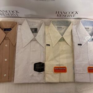 Vintage 1970s Men’s Dress Shirts Lot (4) | Size 16 | Spearpoint Collars | NOS